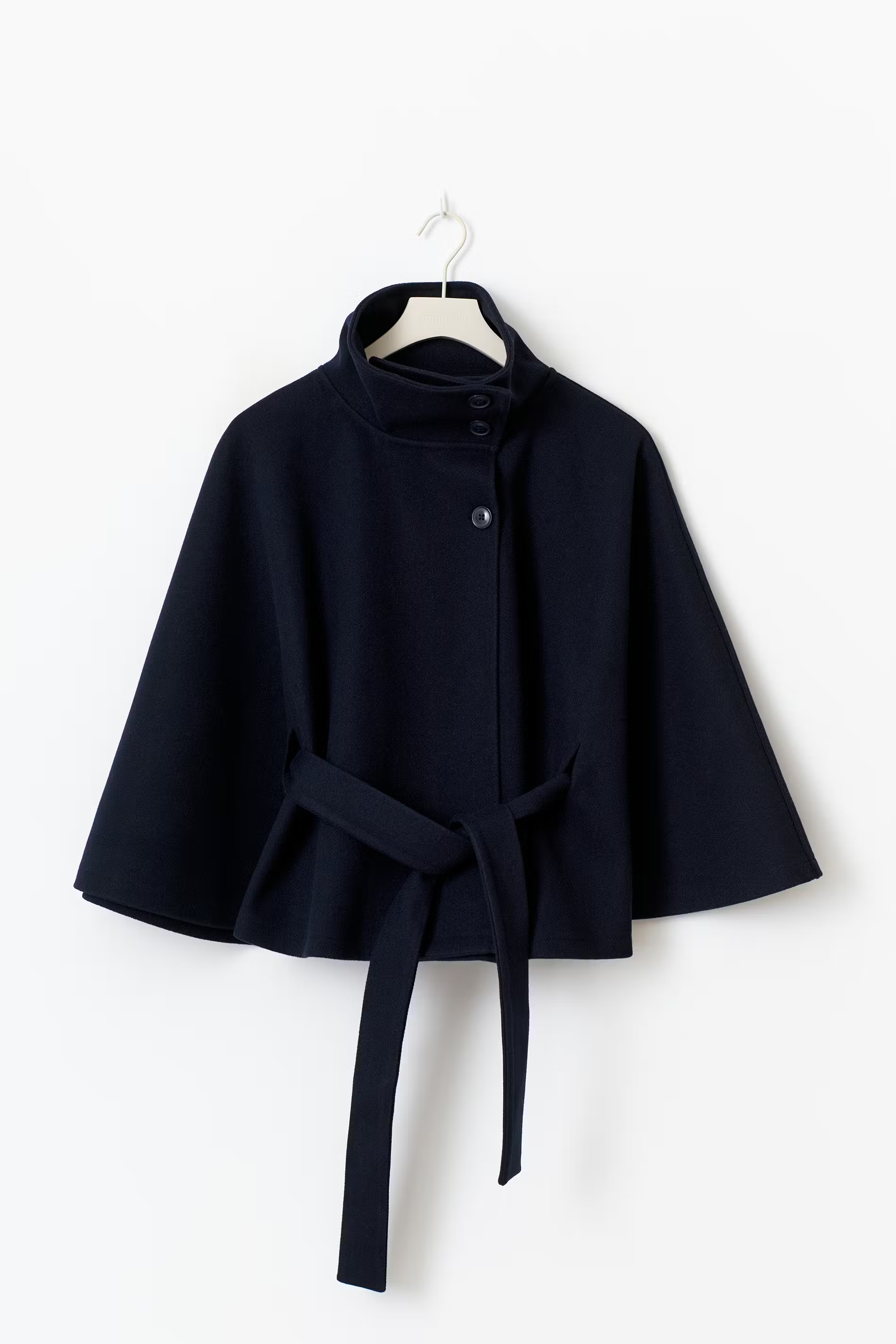 Loreza Cape Coat | Elegant Women’s Coat with Belt & High Collar